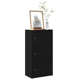 Librería de madera contrachapada roble negro 40x24x77 cm von , Bücherregale und Regale - Ref: Foro24-860365, Preis: 53,26 €, ...
