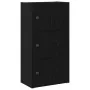 Librería de madera contrachapada roble negro 40x24x77 cm de , Librerías y estanterías - Ref: Foro24-860365, Precio: 53,62 €, ...