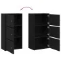 Librería de madera contrachapada roble negro 40x24x77 cm de , Librerías y estanterías - Ref: Foro24-860365, Precio: 53,62 €, ...