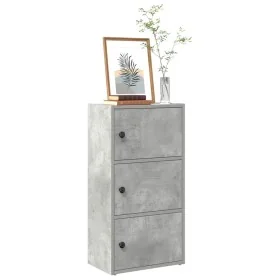 Estantería de madera de ingeniería gris hormigón 40x24x77 cm by , Bookcases and shelves - Ref: Foro24-860367, Price: 52,82 €,...