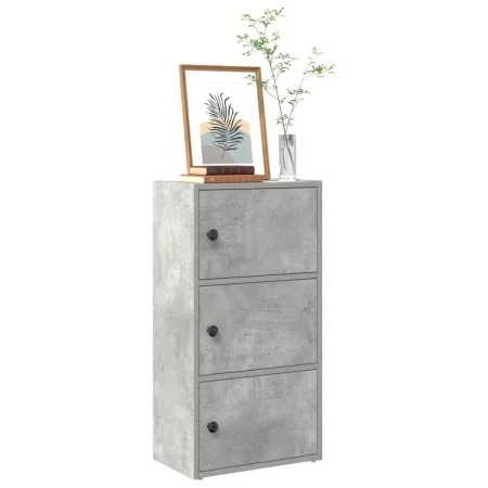 Estantería de madera de ingeniería gris hormigón 40x24x77 cm by , Bookcases and shelves - Ref: Foro24-860367, Price: 52,82 €,...