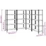Estanterías de 5 baldas 4 uds madera contrachapada y acero azul by , Industrial shelving - Ref: Foro24-3307593, Price: 172,91...