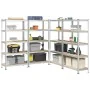 Estanterías resistentes 5 niveles 4 uds contrachapada y acero by , Industrial shelving - Ref: Foro24-3307598, Price: 219,58 €...