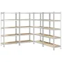 Estanterías resistentes 5 niveles 4 uds contrachapada y acero by , Industrial shelving - Ref: Foro24-3307598, Price: 219,58 €...