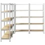 Estanterías resistentes 5 niveles 4 uds contrachapada y acero by , Industrial shelving - Ref: Foro24-3307598, Price: 219,58 €...