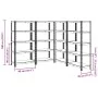 Estanterías resistentes 5 niveles 4 uds contrachapada y acero by , Industrial shelving - Ref: Foro24-3307598, Price: 219,58 €...