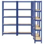 Estanterías de 5 baldas 4 uds madera contrachapada y acero azul by , Industrial shelving - Ref: Foro24-3307587, Price: 131,89...