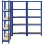 Estanterías de 5 baldas 4 uds madera contrachapada y acero azul by , Industrial shelving - Ref: Foro24-3307587, Price: 131,89...