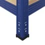 Estanterías de 5 baldas 4 uds madera contrachapada y acero azul by , Industrial shelving - Ref: Foro24-3307587, Price: 131,89...