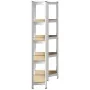 Juego de 2estantes 5niveles acero plateado y madera industrial by , Industrial shelving - Ref: Foro24-3307617, Price: 75,81 €...