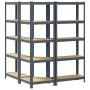Juego 3 estantes 5 niveles acero antracita y madera industrial von , Industrieregale - Ref: Foro24-3307622, Preis: 118,73 €, ...