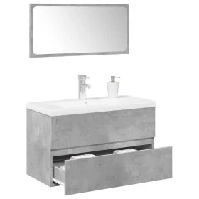 Set muebles de baño 2 piezas madera contrachapada gris hormigón von , Badezimmermöbel - Ref: Foro24-3324912, Preis: 208,07 €,...