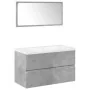 Set muebles de baño 2 piezas madera contrachapada gris hormigón by , Bathroom furniture - Ref: Foro24-3324912, Price: 215,68 ...