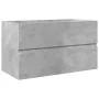 Set muebles de baño 2 piezas madera contrachapada gris hormigón by , Bathroom furniture - Ref: Foro24-3324912, Price: 215,68 ...