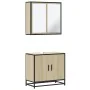 Set de muebles de baño 2 pzas madera contrachapada roble Sonoma by , Bathroom furniture - Ref: Foro24-3300886, Price: 142,16 ...