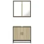 Set de muebles de baño 2 pzas madera contrachapada roble Sonoma by , Bathroom furniture - Ref: Foro24-3300886, Price: 142,16 ...
