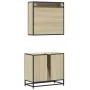Set de muebles de baño 2 pzas madera contrachapada roble Sonoma by , Bathroom furniture - Ref: Foro24-3300886, Price: 142,16 ...
