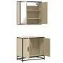 Set de muebles de baño 2 pzas madera contrachapada roble Sonoma by , Bathroom furniture - Ref: Foro24-3300886, Price: 142,16 ...