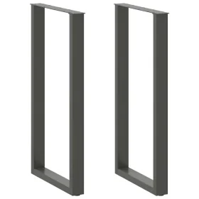 Patas mesa centro forma U 2uds acero antracita 60x(110-111) cm by , Table legs - Ref: Foro24-4013250, Price: 101,70 €, Discou...