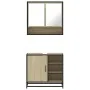 Set de muebles de baño 2 pzas madera contrachapada roble Sonoma von , Badezimmermöbel - Ref: Foro24-3300936, Preis: 149,58 €,...