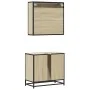 Set de muebles de baño 2 pzas madera contrachapada roble Sonoma von , Badezimmermöbel - Ref: Foro24-3300936, Preis: 149,58 €,...