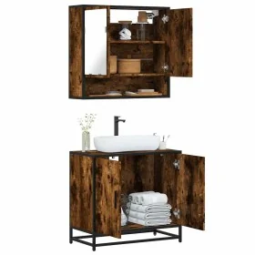 Set de muebles baño 2 pzas madera contrachapada roble ahumado von , Badezimmermöbel - Ref: Foro24-3300917, Preis: 126,52 €, R...
