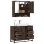 Set de muebles baño 2 pzas madera contrachapada marrón roble von , Badezimmermöbel - Ref: Foro24-3300934, Preis: 191,91 €, Ra...