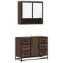 Set de muebles baño 2 pzas madera contrachapada marrón roble von , Badezimmermöbel - Ref: Foro24-3300934, Preis: 191,91 €, Ra...