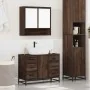 Set de muebles baño 2 pzas madera contrachapada marrón roble von , Badezimmermöbel - Ref: Foro24-3300934, Preis: 191,91 €, Ra...