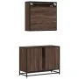 Set de muebles baño 2 pzas madera contrachapada marrón roble von , Badezimmermöbel - Ref: Foro24-3300934, Preis: 191,91 €, Ra...