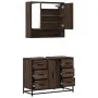 Set de muebles baño 2 pzas madera contrachapada marrón roble von , Badezimmermöbel - Ref: Foro24-3300934, Preis: 191,91 €, Ra...