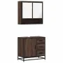 Set de muebles baño 2 pzas madera contrachapada marrón roble von , Badezimmermöbel - Ref: Foro24-3300929, Preis: 163,65 €, Ra...