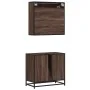Set de muebles baño 2 pzas madera contrachapada marrón roble von , Badezimmermöbel - Ref: Foro24-3300929, Preis: 163,65 €, Ra...