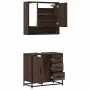 Set de muebles baño 2 pzas madera contrachapada marrón roble von , Badezimmermöbel - Ref: Foro24-3300929, Preis: 163,65 €, Ra...