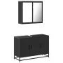 Juego de muebles de baño 2 pzas madera contrachapada negro de , Muebles de baño - Ref: Foro24-3300890, Precio: 167,21 €, Desc...