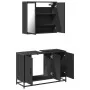 Juego de muebles de baño 2 pzas madera contrachapada negro de , Muebles de baño - Ref: Foro24-3300890, Precio: 167,21 €, Desc...