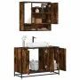 Set de muebles baño 2 pzas madera contrachapada roble ahumado von , Badezimmermöbel - Ref: Foro24-3300922, Preis: 161,10 €, R...