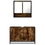 Set de muebles baño 2 pzas madera contrachapada roble ahumado von , Badezimmermöbel - Ref: Foro24-3300922, Preis: 161,10 €, R...