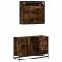 Set de muebles baño 2 pzas madera contrachapada roble ahumado von , Badezimmermöbel - Ref: Foro24-3300922, Preis: 161,10 €, R...