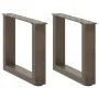 Patas de mesa centro forma U 2uds acero natural 40x(30-31) cm de , Patas para mesas - Ref: Foro24-4013135, Precio: 48,40 €, D...