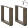 Patas de mesa centro forma U 2uds acero natural 40x(30-31) cm de , Patas para mesas - Ref: Foro24-4013135, Precio: 48,40 €, D...