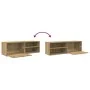 Mueble de TV madera de ingeniería roble artesanal 120x34x37 cm de , Muebles TV - Ref: Foro24-855973, Precio: 75,69 €, Descuen...