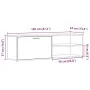 Mueble de TV madera de ingeniería roble artesanal 120x34x37 cm de , Muebles TV - Ref: Foro24-855973, Precio: 75,69 €, Descuen...