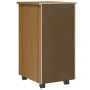 Cajonera con ruedas MOSS madera maciza pino marrón miel de , Taquillas y armarios de almacenamiento - Ref: Foro24-4015783, Pr...