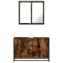 Set de muebles baño 2 pzas madera contrachapada roble ahumado von , Badezimmermöbel - Ref: Foro24-3300892, Preis: 159,05 €, R...