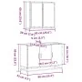 Set de muebles baño 2 pzas madera contrachapada roble ahumado von , Badezimmermöbel - Ref: Foro24-3300892, Preis: 159,05 €, R...