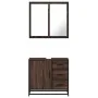 Set de muebles baño 2 pzas madera contrachapada marrón roble von , Badezimmermöbel - Ref: Foro24-3300899, Preis: 156,49 €, Ra...