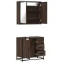 Set de muebles baño 2 pzas madera contrachapada marrón roble von , Badezimmermöbel - Ref: Foro24-3300899, Preis: 156,49 €, Ra...