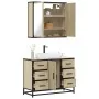 Set de muebles de baño 2 pzas madera contrachapada roble Sonoma de , Muebles de baño - Ref: Foro24-3300901, Precio: 192,50 €,...