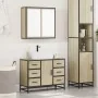 Set de muebles de baño 2 pzas madera contrachapada roble Sonoma de , Muebles de baño - Ref: Foro24-3300901, Precio: 192,50 €,...